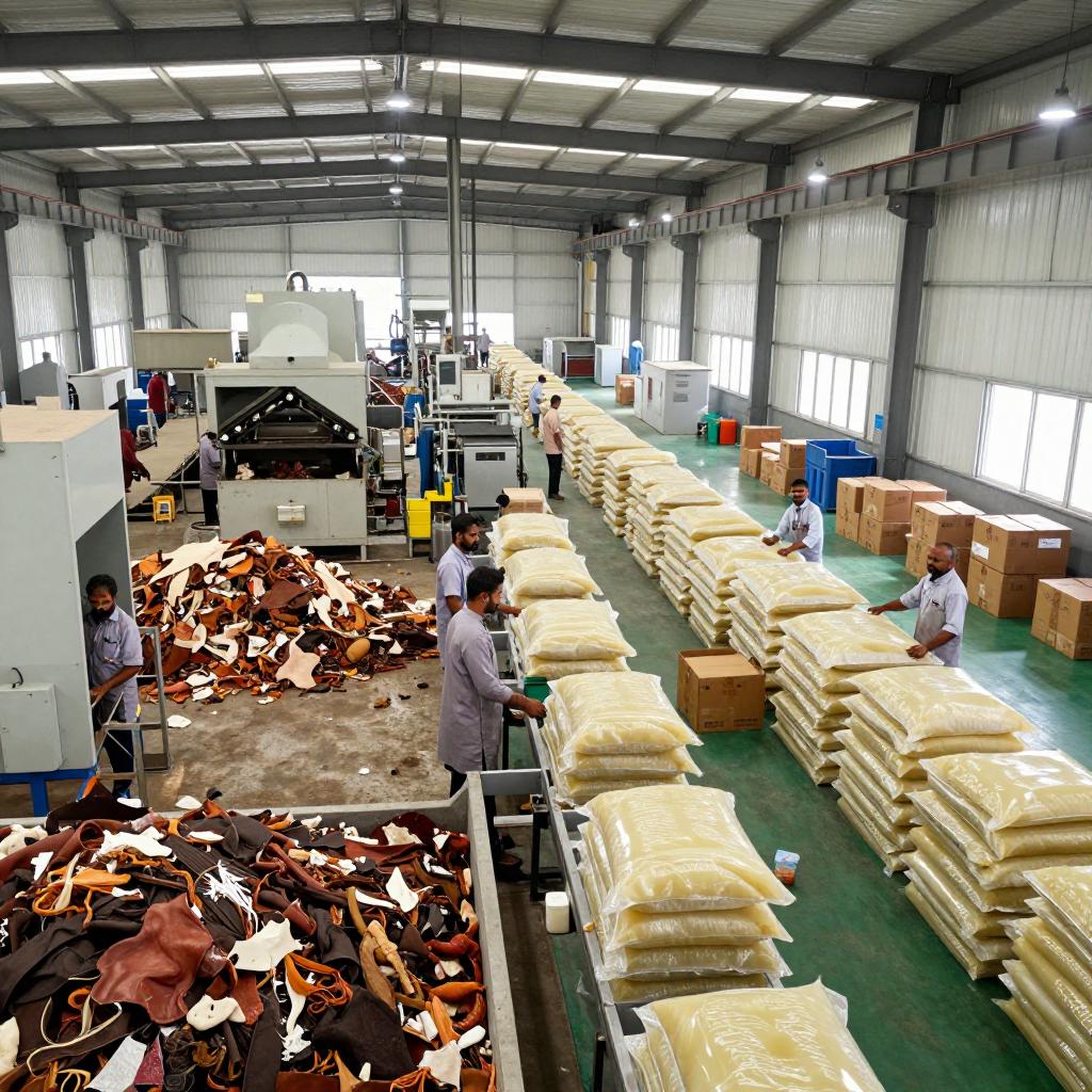 印度发明新技术制革废料制取明胶第一张图