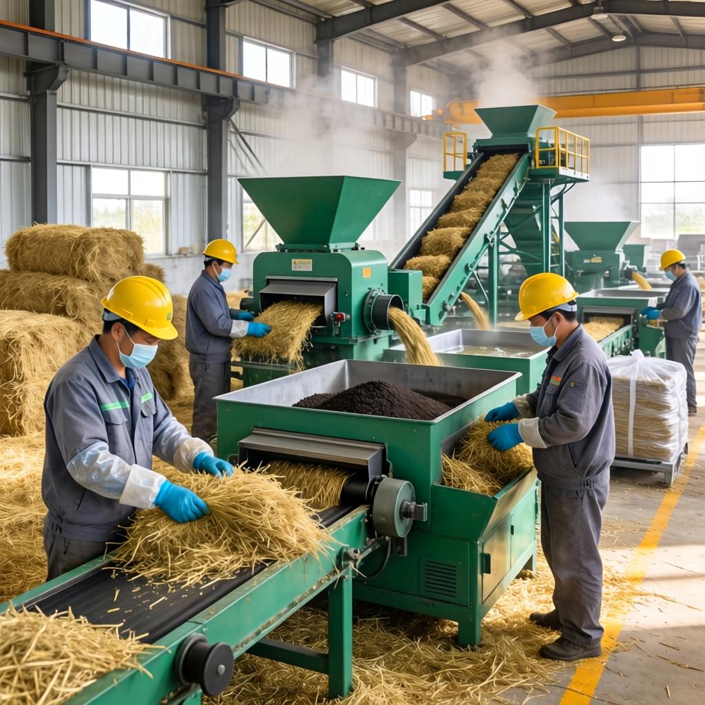 新垃圾处理技术 秸秆变绿化土壤第一张图