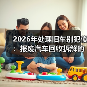 2026年处理旧车别犯傻:报废汽车回收拆解的门道(图3) 2026年处理旧车别犯傻:报废汽车回收拆解的门道(图3)