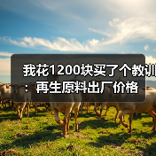 我花1200块买了个教训：再生原料出厂价格（图4）