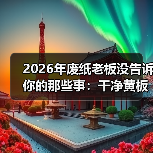 2026年废纸老板没告诉你的那些事：干净黄板纸回收行情（图1）