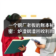 一个钢厂老板的账本秘密:炉渣钢渣回收利用(图2) 一个钢厂老板的账本秘密:炉渣钢渣回收利用(图2)