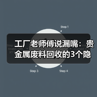 工厂老师傅说漏嘴：贵金属废料回收的3个隐藏暴利点（图4）