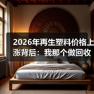 2026年再生塑料价格上涨背后:我那个做回收的朋友亏了60万(图4) 2026年再生塑料价格上涨背后:我那个做回收的朋友亏了60万(图4)