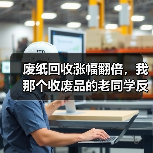 废纸回收涨幅翻倍,我那个收废品的老同学反而开始焦虑了(图1) 废纸回收涨幅翻倍,我那个收废品的老同学反而开始焦虑了(图1)