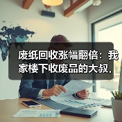 废纸回收涨幅翻倍:我家楼下收废品的大叔,去年买了辆奔驰(图4) 废纸回收涨幅翻倍:我家楼下收废品的大叔,去年买了辆奔驰(图4)
