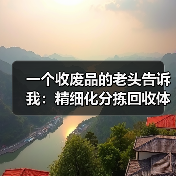 一个收废品的老头告诉我:精细化分拣回收体系才是真暴利(图1) 一个收废品的老头告诉我:精细化分拣回收体系才是真暴利(图1)