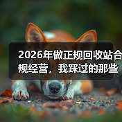 2026年做正规回收站合规经营，我踩过的那些坑（图1）