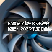 废品站老板打死不说的秘密：2026年废旧金属回收行情（图4）