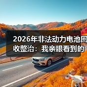 2026年非法动力电池回收整治：我亲眼看到的黑色产业链（图4）